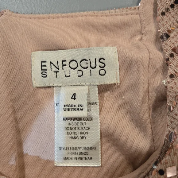 Enfocus Studio Blush Sequin Dress (6c14) - Picture 5 of 6